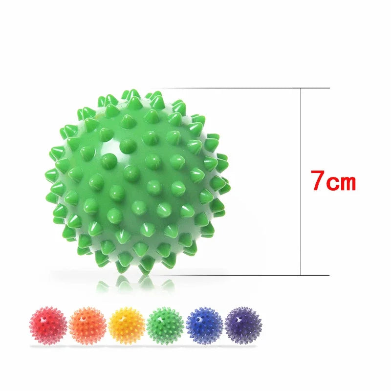 Bola de PVC para fisioterapia, Bola de masaje con pinchos duros de 7cm para aliviar la fascitis Plantar, equipo portátil para culturismo y Deportes