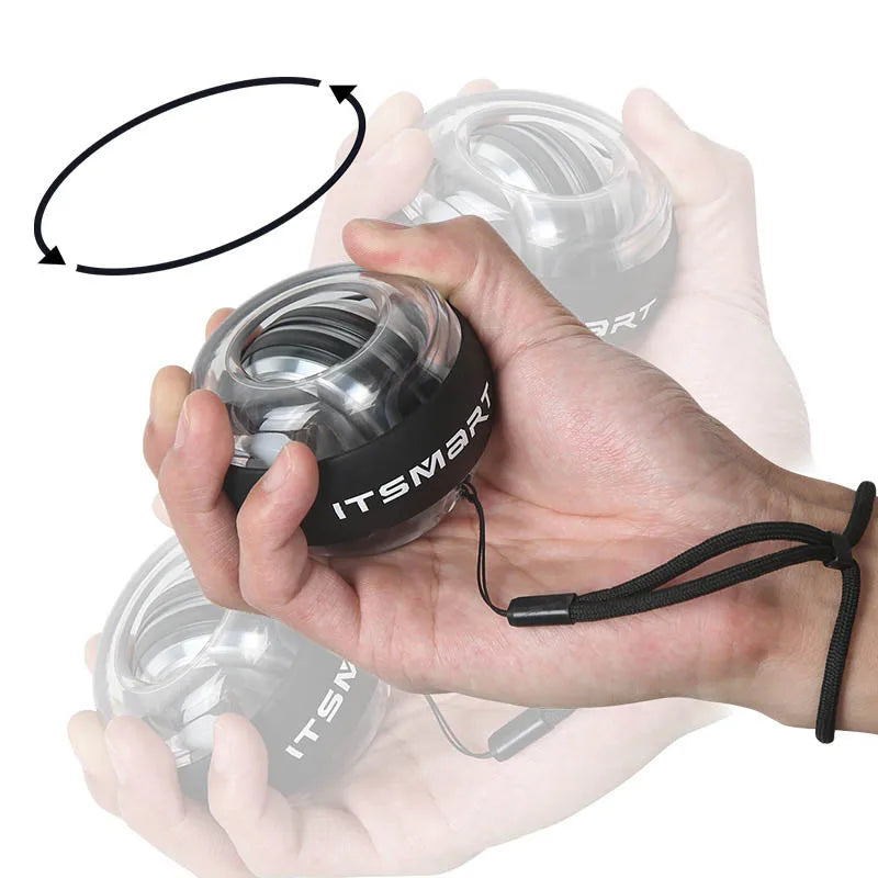 Giroscopio de bola de muñeca con potencia LED, bola giroscópica Powerball, rango de autoinicio, brazo, mano, fuerza muscular, entrenador de antebrazo, equipo de Fitness