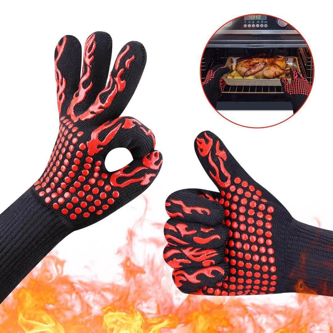 Guantes para parrilla, horno, resiste 500ºC