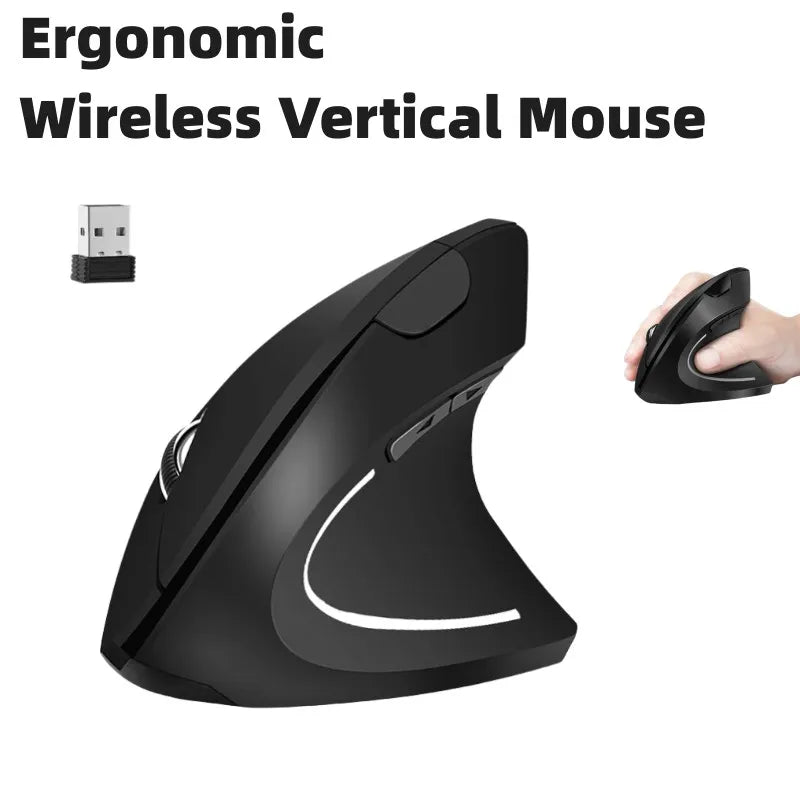 Wireless  Ergonomic Mouse, 2.4GHz Wireless Vertical Mouse With 3 Adjustable DPI 800/1200/1600,6 Buttons,for PC,Desktop